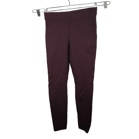 ANA Burgundy Red Leggings Women Size M Skinny Pull-on Stretch Knit Elastic Waist - Picture 1 of 6